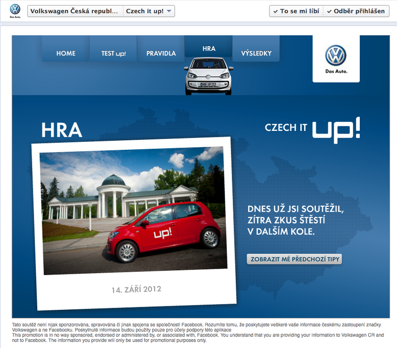 Najdi svůj Volkswagen Up! Najdi svůj Volkswagen Up!