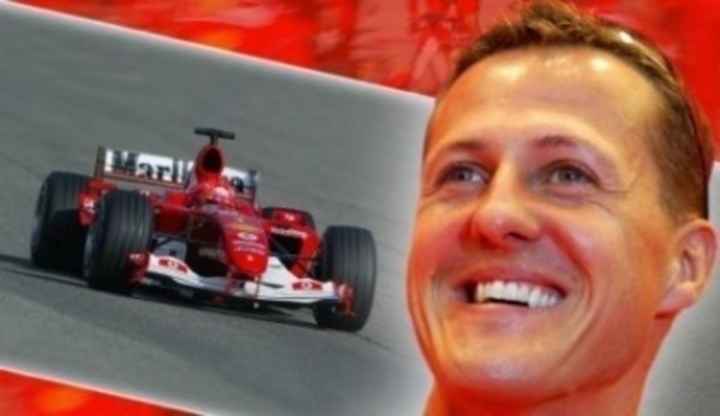 Michael Schumacher - machr F1 Michael Schumacher se svou formulí 1 značky Ferrari