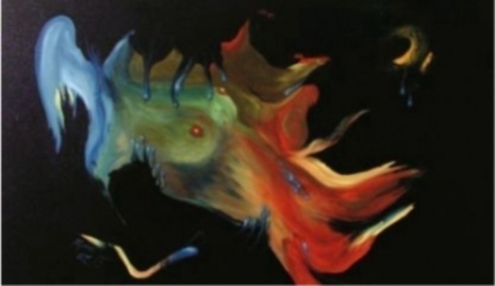 Fotografie barevného ženského aktu