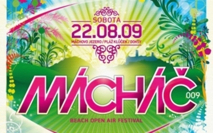 Leták propagující hudební festival Macháč 2009 