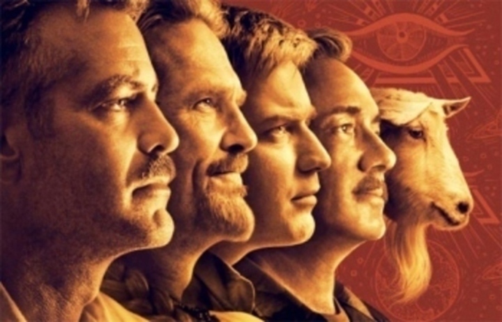 Propagační plakát k filmu Muži, co zírají na kozy