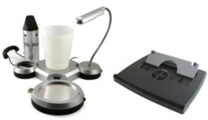 Stylový design doplňků k PC - ideální vánoční dárek? Fotografie USB lampy s příslušenstvím