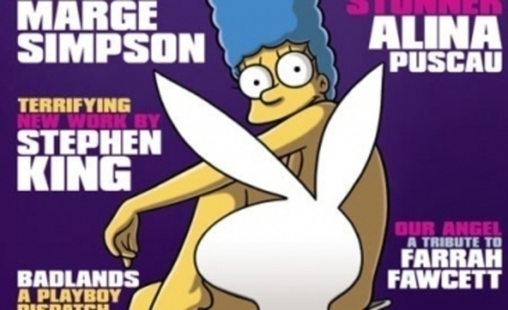 Marge Simpsonová v pánském časopise Playboy Fotografie hlavní hrdinky Marge z kresleného seriálu Simpsonovi