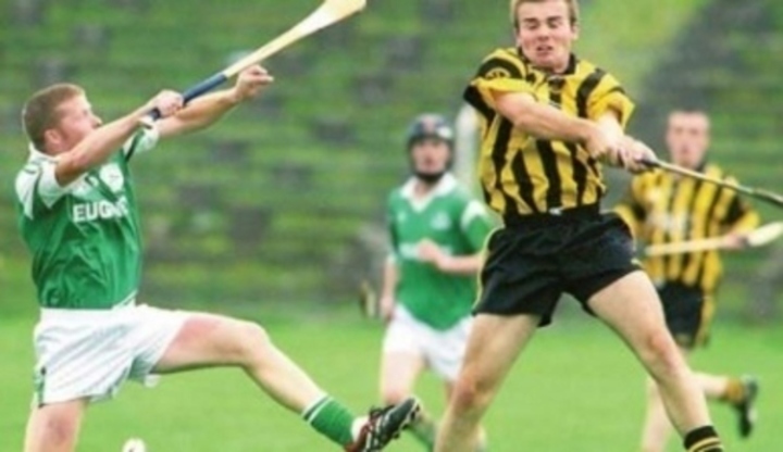 Hurling - irský národní sport Fotografie zobrazující hráče při hře hurling