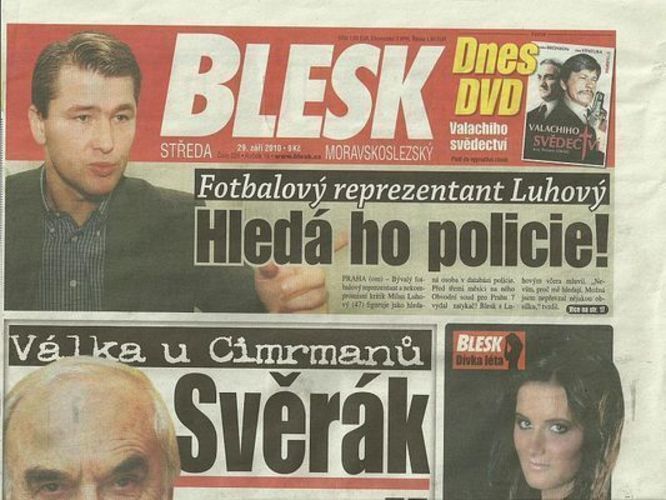 Nejhnusnější kauzy českého šoubyznysu Přední stránka časopisu Blesk