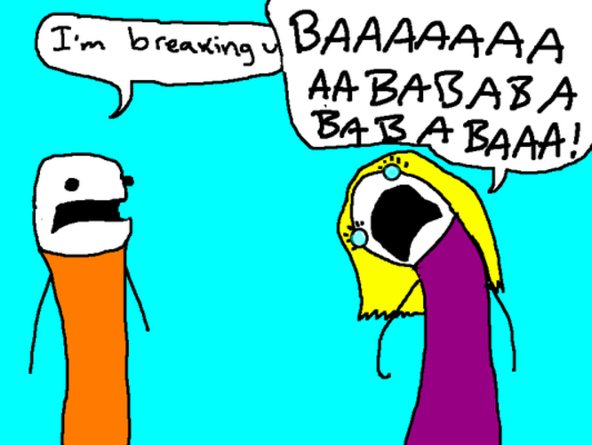 Jak ji donutit, aby místo vás dala kopačky? Snímek zachycující komiks