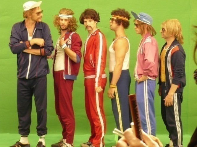 Fotografie z natáčení videoklipu kapely Nightwork při videoklipu Tepláky