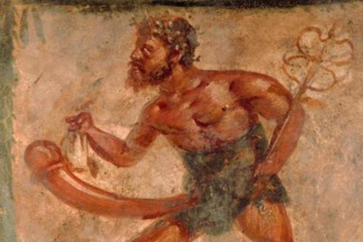 Snímek zachycující fresku muže