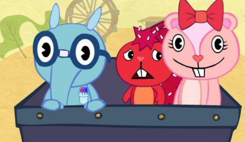 Kreslené postavičky z počítačové hry na cestě za dobrodružstvím