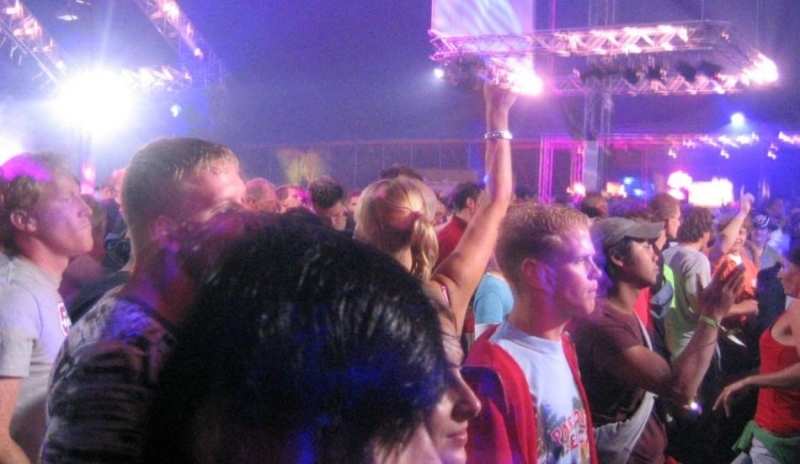 Fotografie fanoušků na koncertu