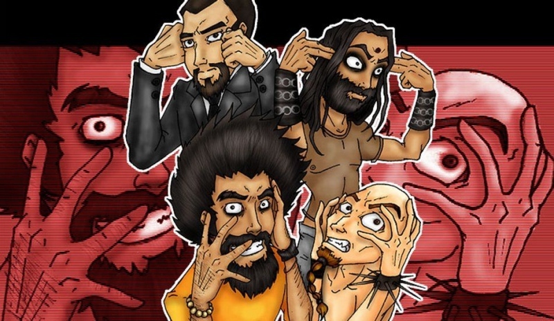 Kreslený snímek skupiny System Of a Down