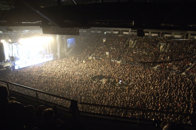 Dav lidí na koncertu