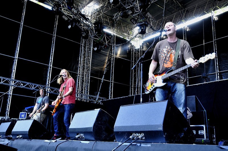 Hudební skupina při vystoupení