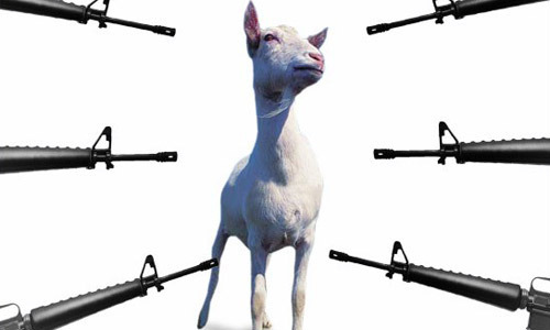 Obálka knihy Muži, co zírají na kozy