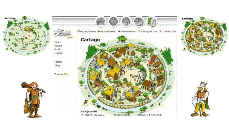 Ukázka z on-line hry Travian