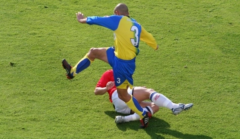 Snímek zobrazující hráče fotbalu