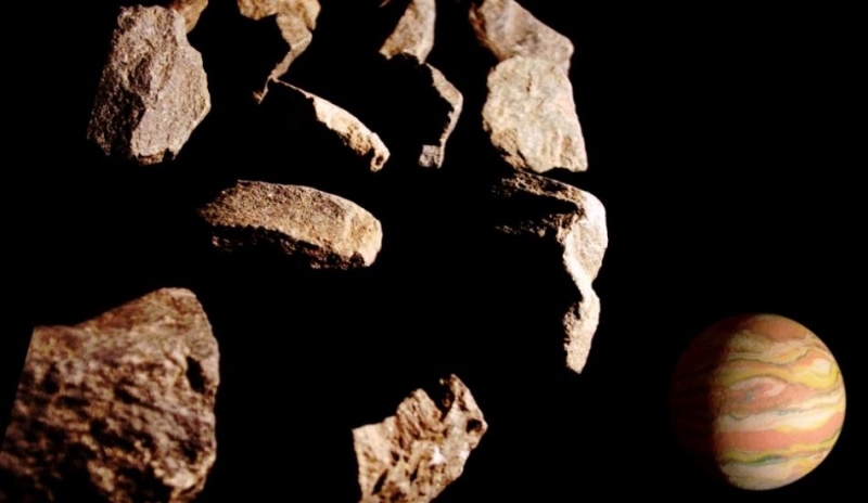 Fotografie zobrazující meteority