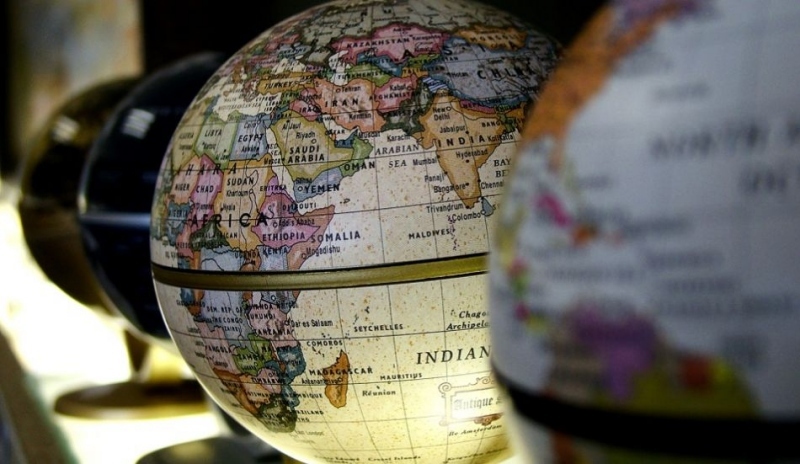 Fotografie mapy na globuse