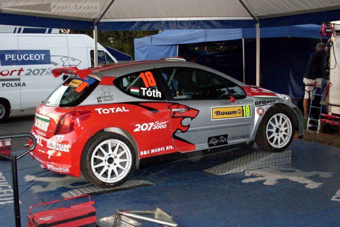 Auto soutěžící na Barum Rally 2009