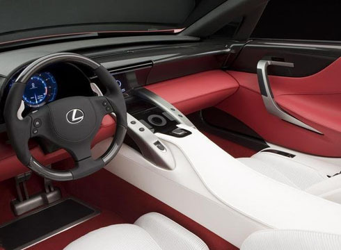 Vnitřní vybavení vozu Lexus LF-A