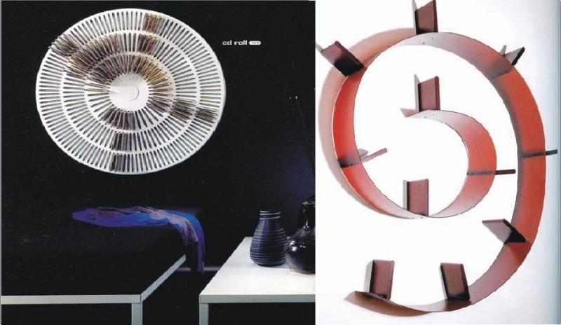 Fotografie nástěnných stojanů na CD