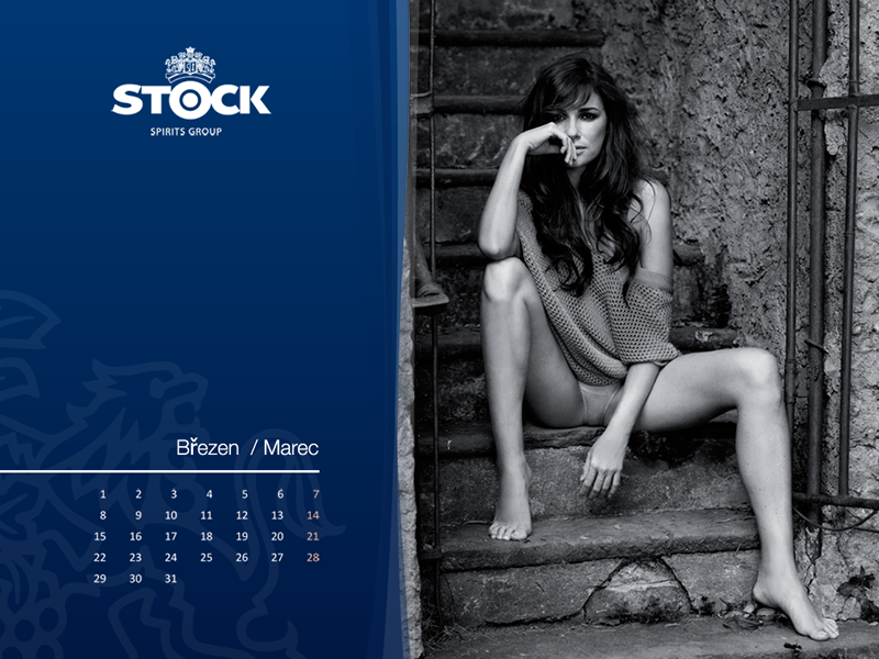 Alena Šeredová při focení kalendáře Stock 2010 