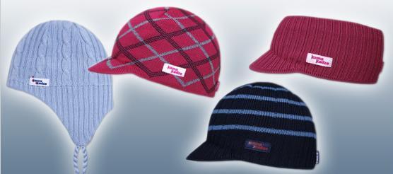 různé druhy zimních čapek