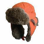 Oranžová zimní čepice