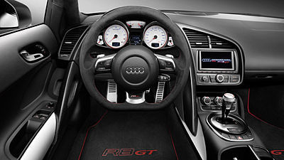 Vnitřní interiér auta Audi R8 GT