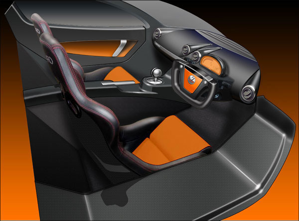 Interiér vozu Hulme CanAm