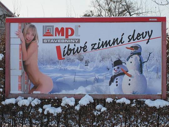 Billboard na zimní slevy