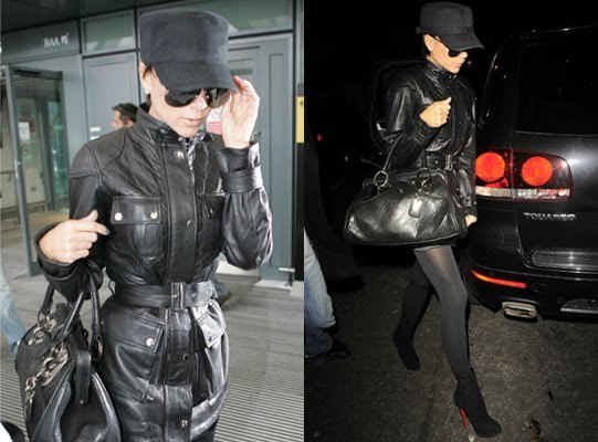 Victoria Beckham oblečená v černém