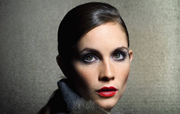 Detailní pohled na obličej ženy